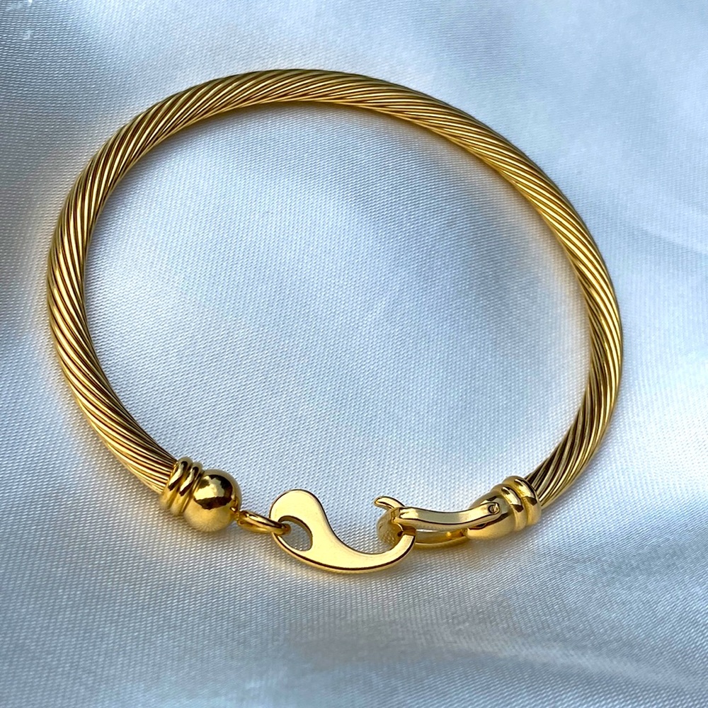 Bangle NEW gold plated stainless steel bangle women’s bracelet trendy